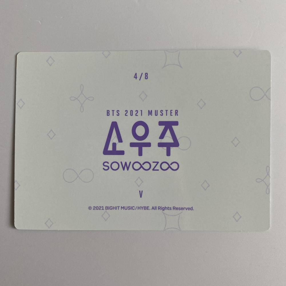 BTS 2021 MUSTER 'SOWOOZOO' MINI PHOTOCARD - V (4/8)